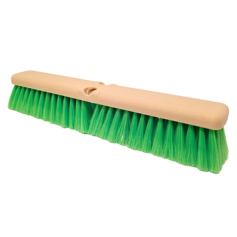Teravan Green Flow Through Brush Head, Extra Soft Bristle Brush for Gentle Car Wash, RV, Boat, Window & Floor Cleaning, Compatible with Pole Handle (18-Inch) - Image 1